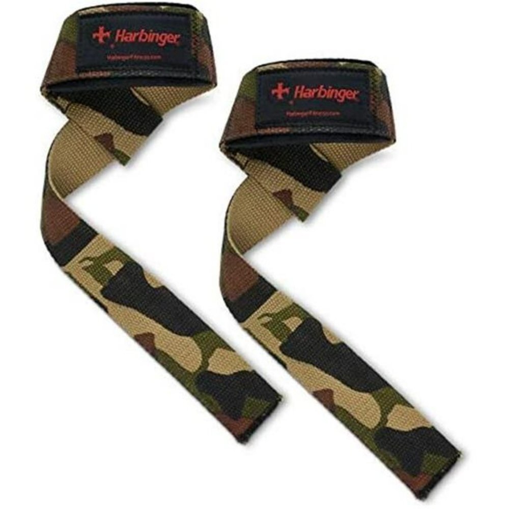 Harbinger Padded Cotton Lifting Straps with NeoTek Cushioned Wrist (Pair)